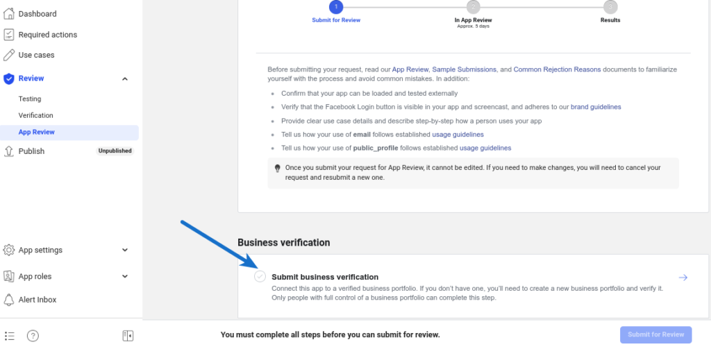 Facebook Login Business Verification Heateor Support Documents
