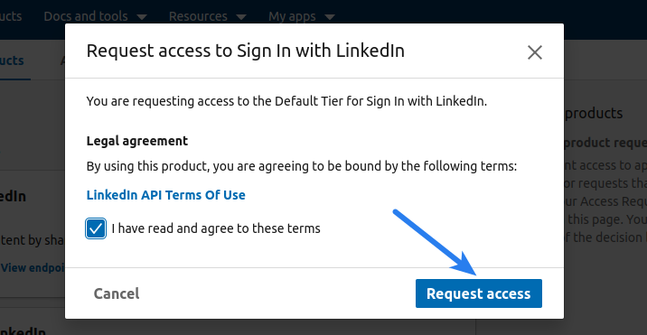 Linkedin Login - Request Access