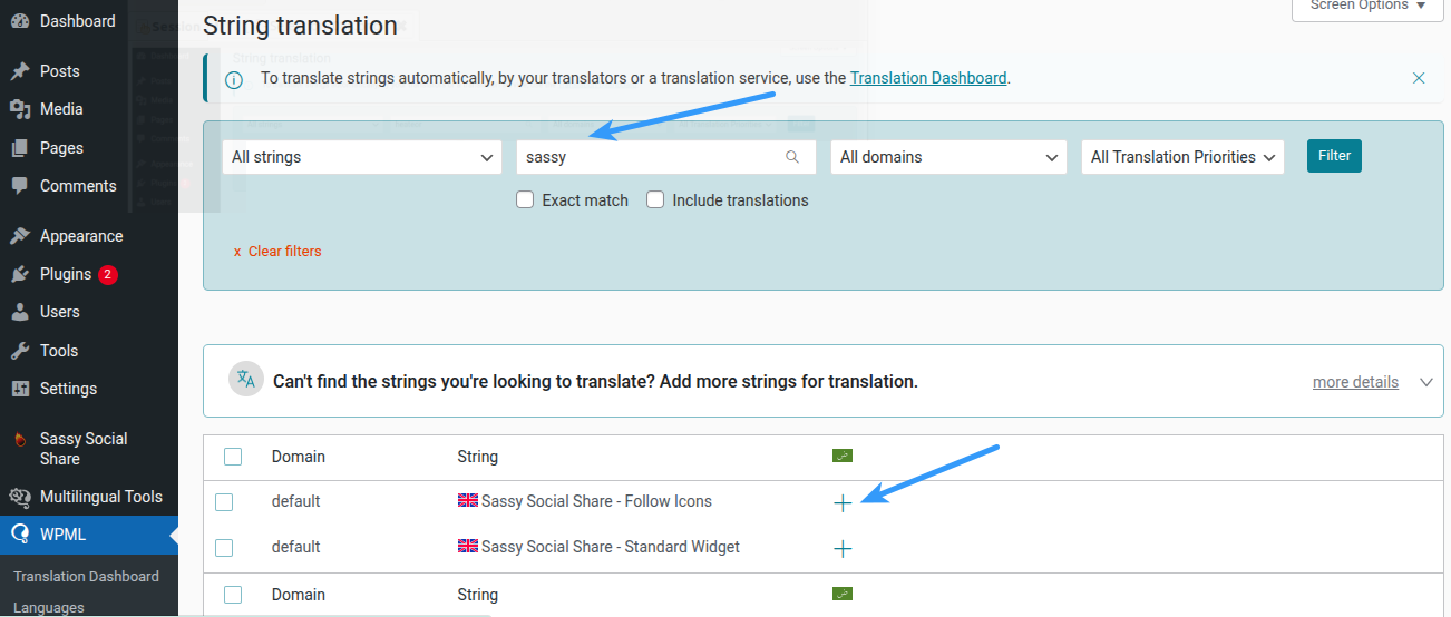 Compatibility between Sassy Social Share and WPML